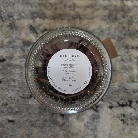 Rae Dunn "Cutie Pie" Jar of Bobby Pins - NWT - Picture 3 of 4